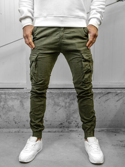 Pantaloni de trening cargo kaki army Bolf 2233A