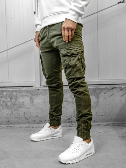 Pantaloni de trening cargo kaki army Bolf 2233A