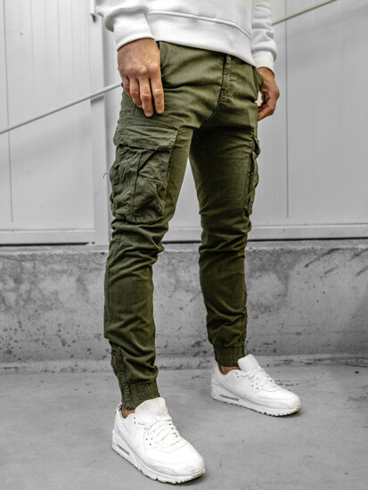 Pantaloni de trening cargo kaki army Bolf 2233A