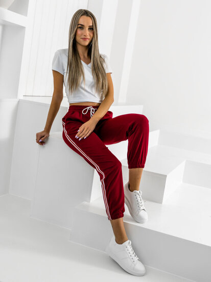 Pantaloni de trening dame bordo Bolf YW01020A