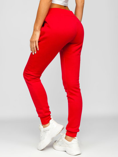 Pantaloni de trening dame roșii Bolf CK-01