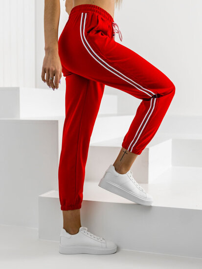 Pantaloni de trening dame roșii Bolf YW01020A