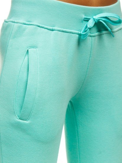 Pantaloni de trening dame verde-mentă Bolf CK-01