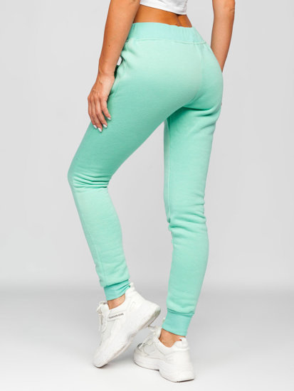 Pantaloni de trening dame verde-mentă Bolf CK-01