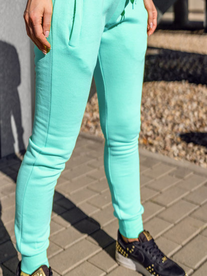 Pantaloni de trening dame verde-mentă Bolf CK-01