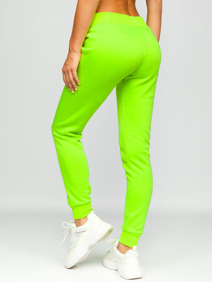 Pantaloni de trening dame verde-neon Bolf CK-01