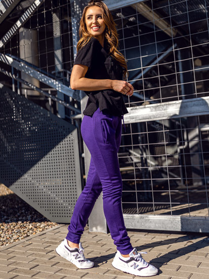 Pantaloni de trening dame violet Bolf CK-01