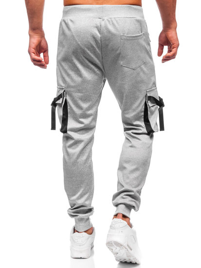 Pantaloni de trening gri cargo joggers Bolf 8K1116