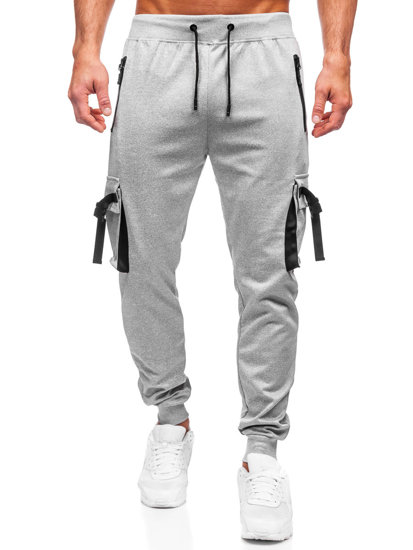 Pantaloni de trening gri cargo joggers Bolf 8K1116