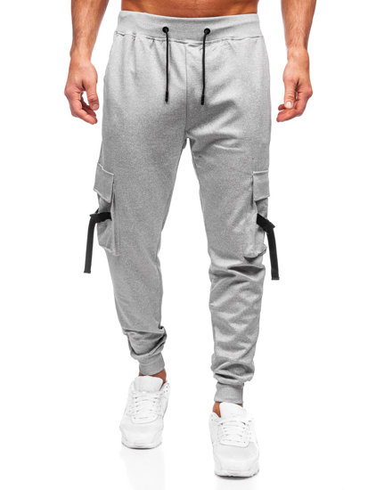 Pantaloni de trening gri cargo joggers Bolf 8K1118