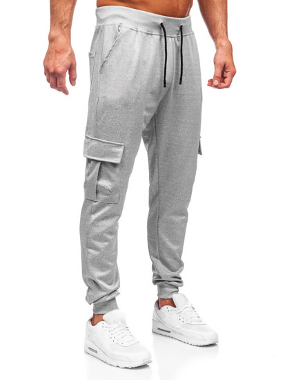 Pantaloni de trening gri cargo joggers Bolf 8K1130