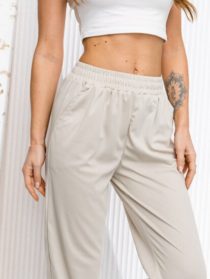 Pantaloni de trening joggers bej dame Bolf W7822