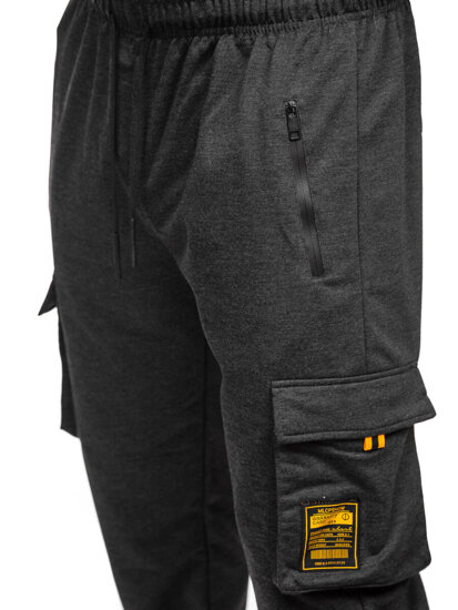 Pantaloni de trening joggers cargo grafit Bolf JX6359