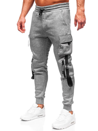 Pantaloni de trening joggers cargo gri Bolf HSS020