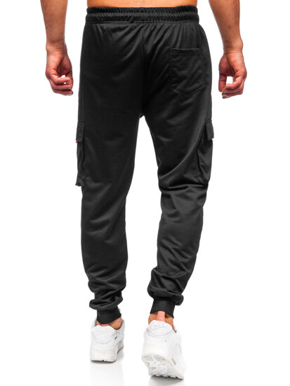 Pantaloni de trening joggers cargo negri Bolf JX6359