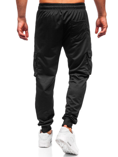 Pantaloni de trening joggers cargo negri Bolf JX6360