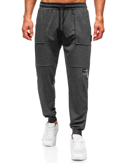 Pantaloni de trening joggers gri-antracit Bolf JX6365