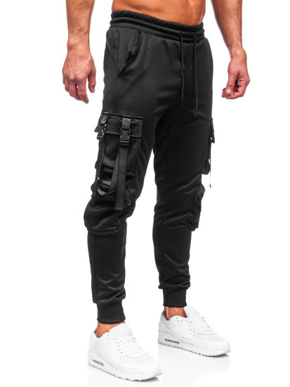 Pantaloni de trening joggers negri Bolf HS7173