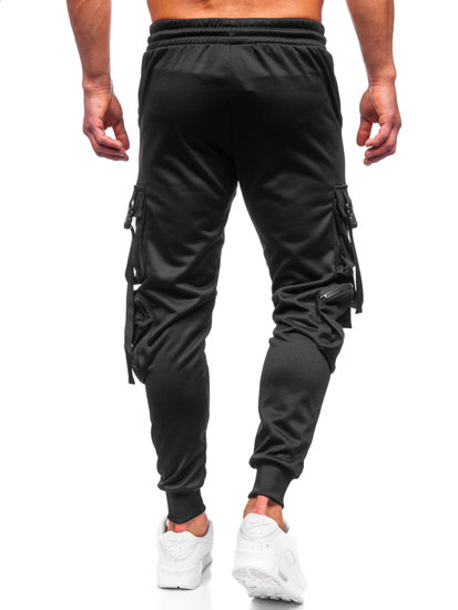 Pantaloni de trening joggers negri Bolf HS7173