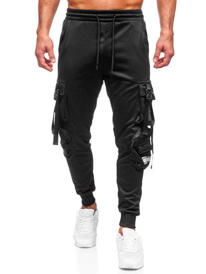 Pantaloni de trening joggers negri Bolf HS7173