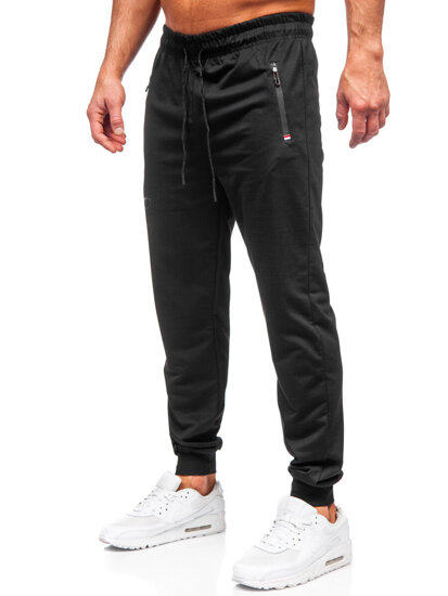 Pantaloni de trening joggers negri Bolf JX6107