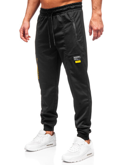 Pantaloni de trening joggers negri Bolf JX6333