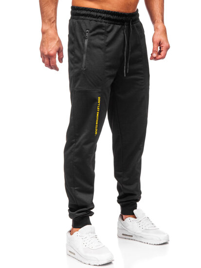 Pantaloni de trening joggers negri Bolf JX6333