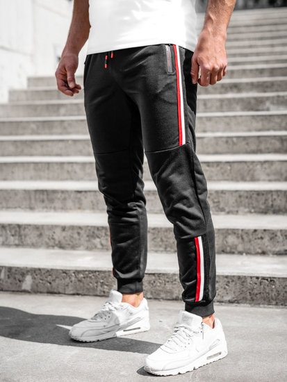 Pantaloni de trening joggers negri Bolf K10336A