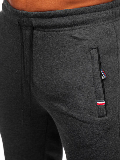 Pantaloni de trening pentru bărbați din grafit gros Bolf JX6217