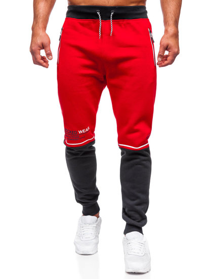 Pantaloni de trening rosii barbati Bolf AM85