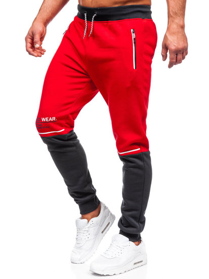 Pantaloni de trening rosii barbati Bolf AM85