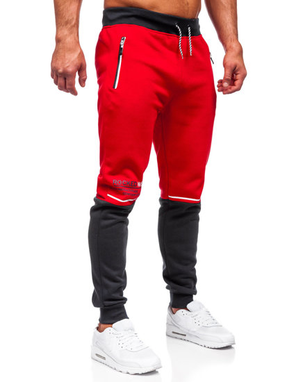 Pantaloni de trening rosii barbati Bolf AM85