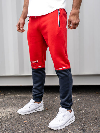 Pantaloni de trening rosii barbati Bolf AM85