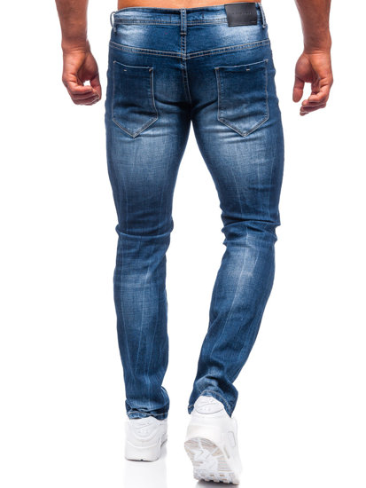 Pantaloni din denim pentru bărbați, albastru marin, cu ajustare normală Bolf MP002B