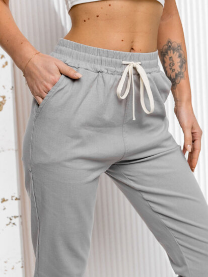 Pantaloni gri dame Bolf W7832