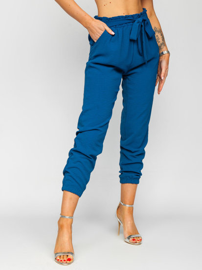 Pantaloni joggers albastri dame Bolf W5076