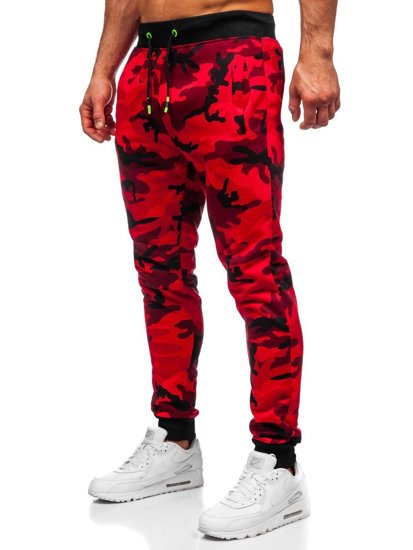 Pantaloni joggers army-roșu Bolf KZ15