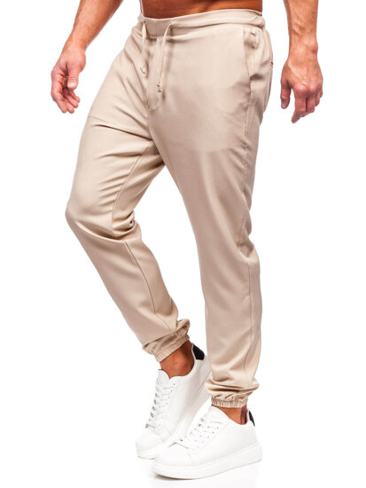 Pantaloni joggers bej Bolf 0065