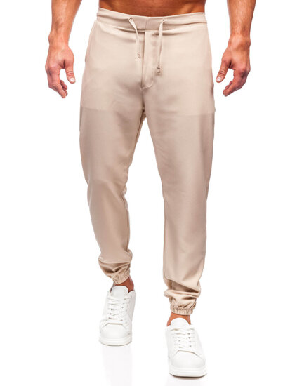 Pantaloni joggers bej Bolf 0065