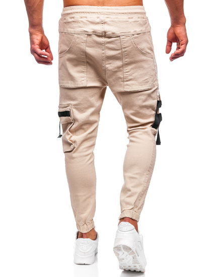 Pantaloni joggers cargo bej Bolf 6685