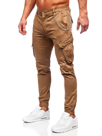 Pantaloni joggers cargo camel Bolf SK850