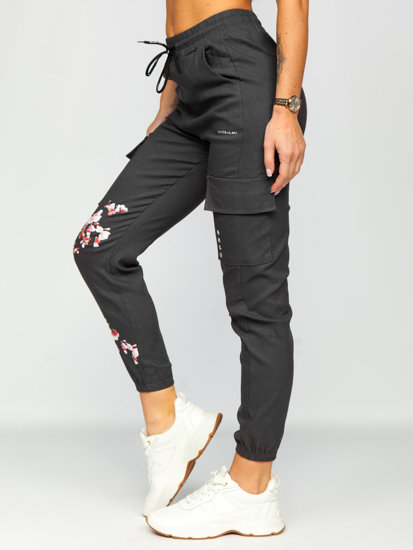 Pantaloni joggers cargo grafit dame Bolf AF5120ND