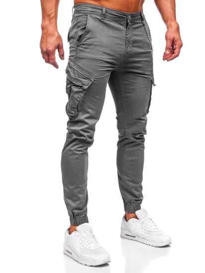 Pantaloni joggers cargo gri Bolf SK850