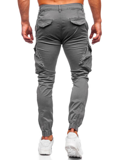 Pantaloni joggers cargo gri Bolf SK850