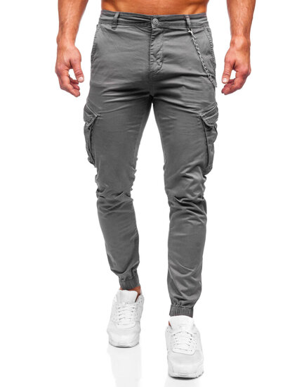 Pantaloni joggers cargo gri Bolf SK850