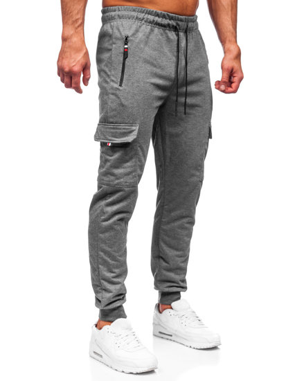 Pantaloni joggers cargo gri-antracit Bolf JX5065