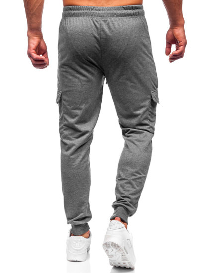 Pantaloni joggers cargo gri-antracit Bolf JX5065