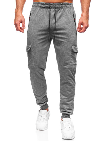 Pantaloni joggers cargo gri-antracit Bolf JX5065