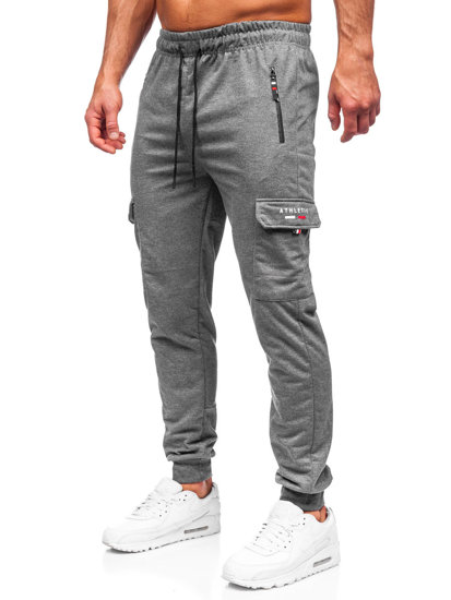 Pantaloni joggers cargo gri-antracit Bolf JX5065