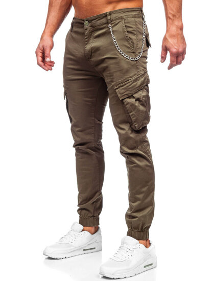 Pantaloni joggers cargo kaki Bolf SK850